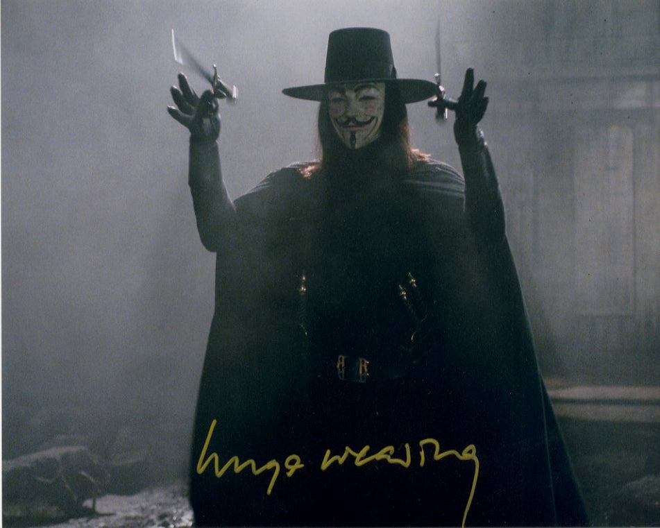 Hugo Weaving signed 8x10 photo