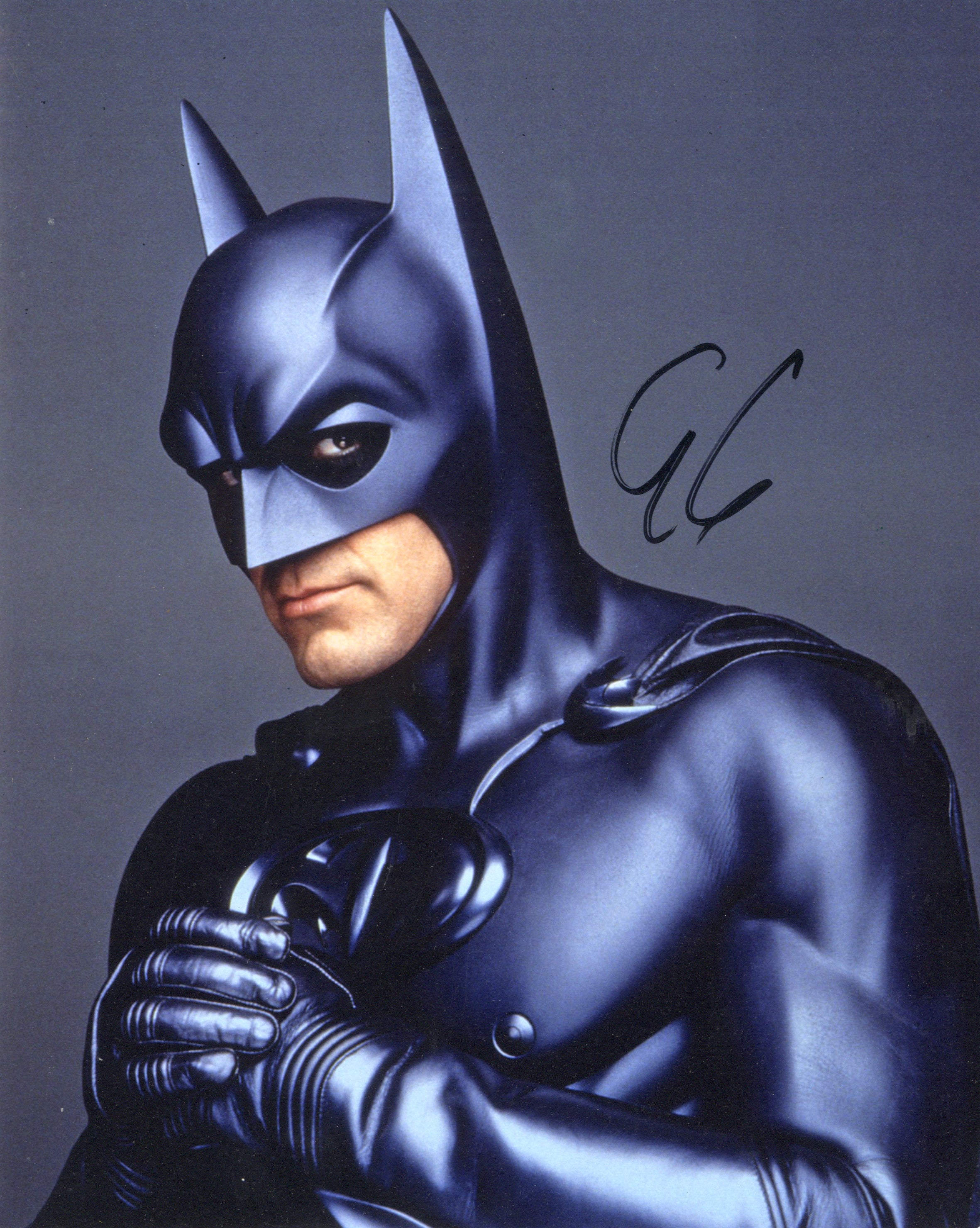 George Clooney Signed Batman 8x10 Photo
