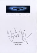 Christian Bale Signed The  Dark Knight Script Cover
